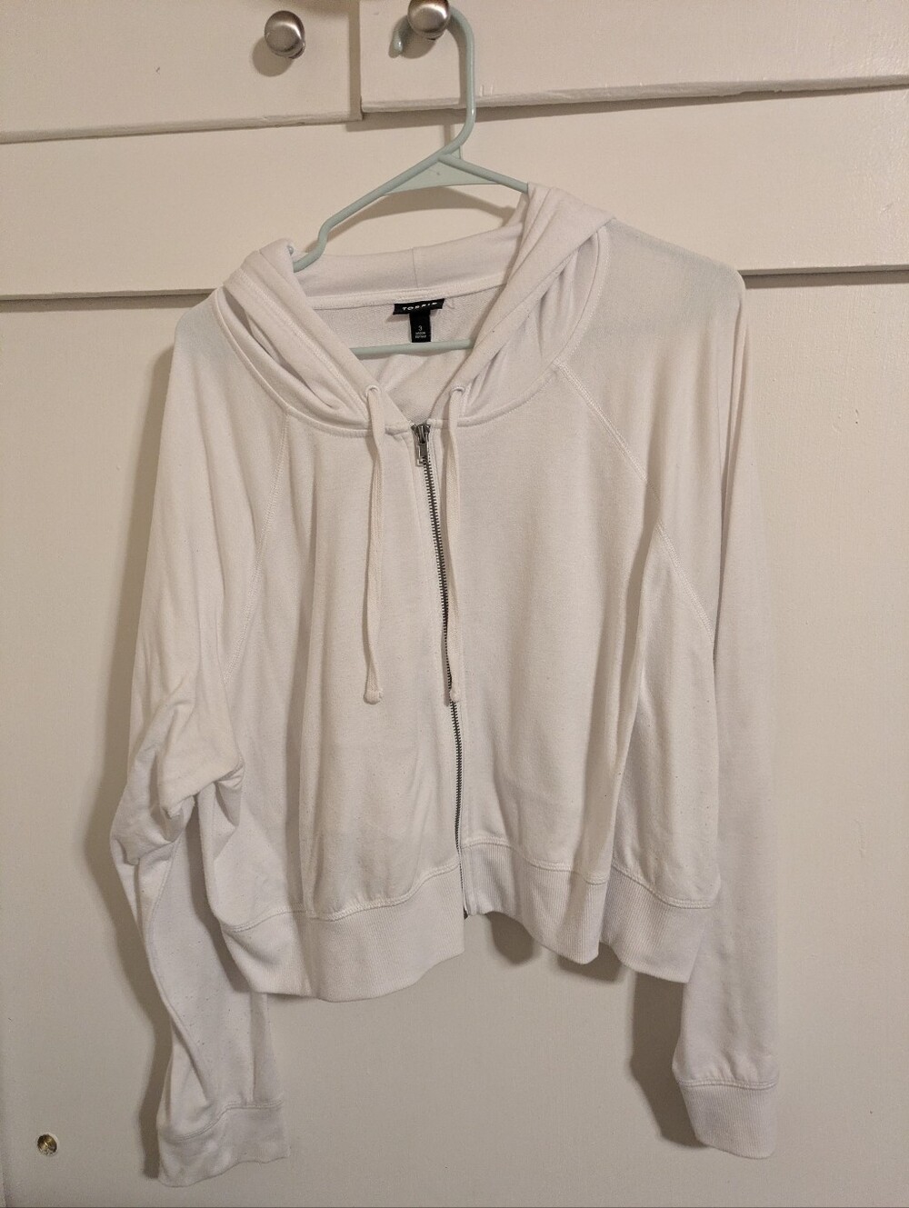 torrid White Zip Front Drawstring Hoodie